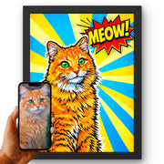 Portrait chat d'après photo, styles d'artiste — Pop Art