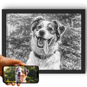 Portrait chien paysage, styles d'artiste