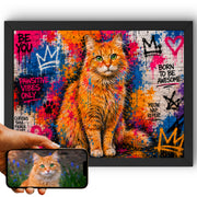 Portrait chat paysage, styles d'artiste — Street Art