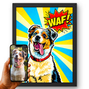 Portrait chien d'après photo, styles d'artiste — Pop Art