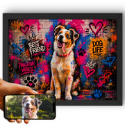 Portrait chien paysage, styles d'artiste — Street Art