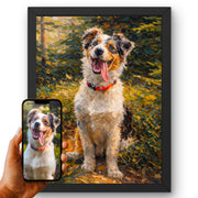 Portrait chien d'après photo, styles d'artiste — Peinture à l'huile